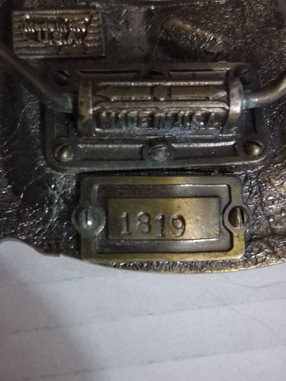Vintage 1986 The Great American Buckle Co Ironworker Belt Buckle Made In USA